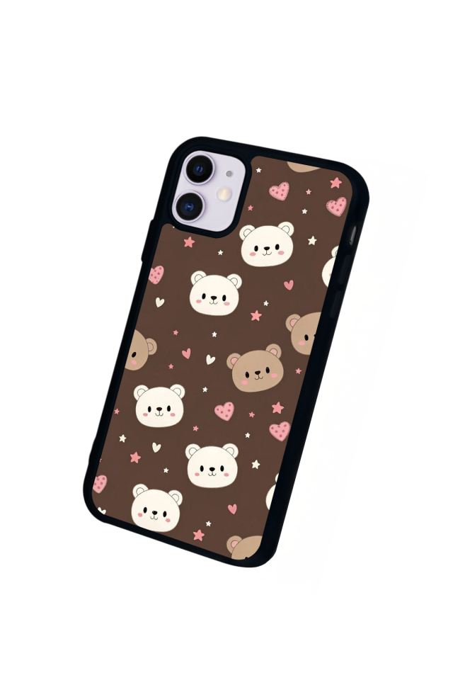 iPhone 11 Uyumlu Ayı Tasarımlı Glossy Premium Kılıf