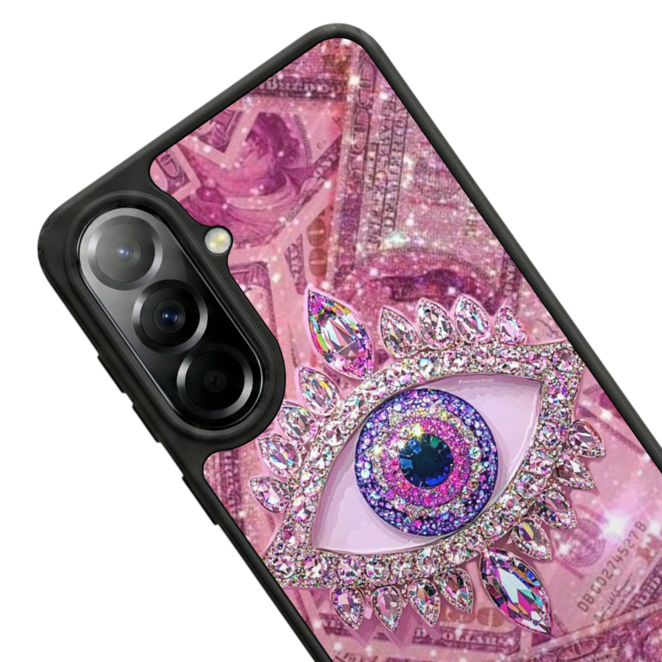 Samsung Galaxy A37 Uyumlu Göz Tasarımlı Glossy Premium Kılıf