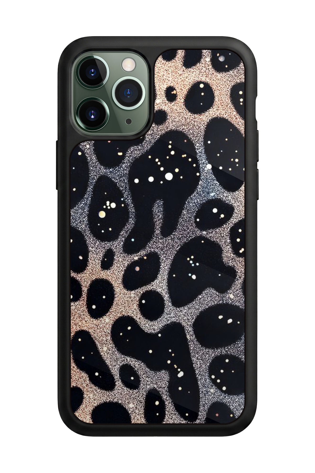 iPhone 11 Pro Max Uyumlu Hologram Leopar Tasarımlı Glossy Premium Kılıf