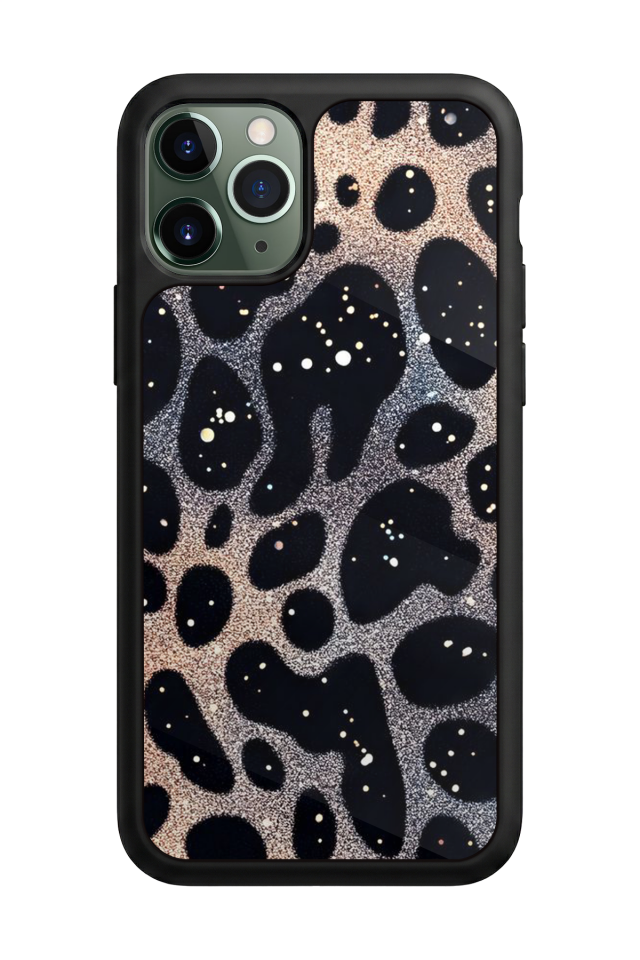 iPhone 11 Pro Max Uyumlu Hologram Leopar Tasarımlı Glossy Premium Kılıf