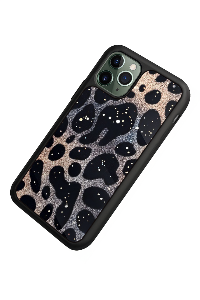 iPhone 11 Pro Max Uyumlu Hologram Leopar Tasarımlı Glossy Premium Kılıf