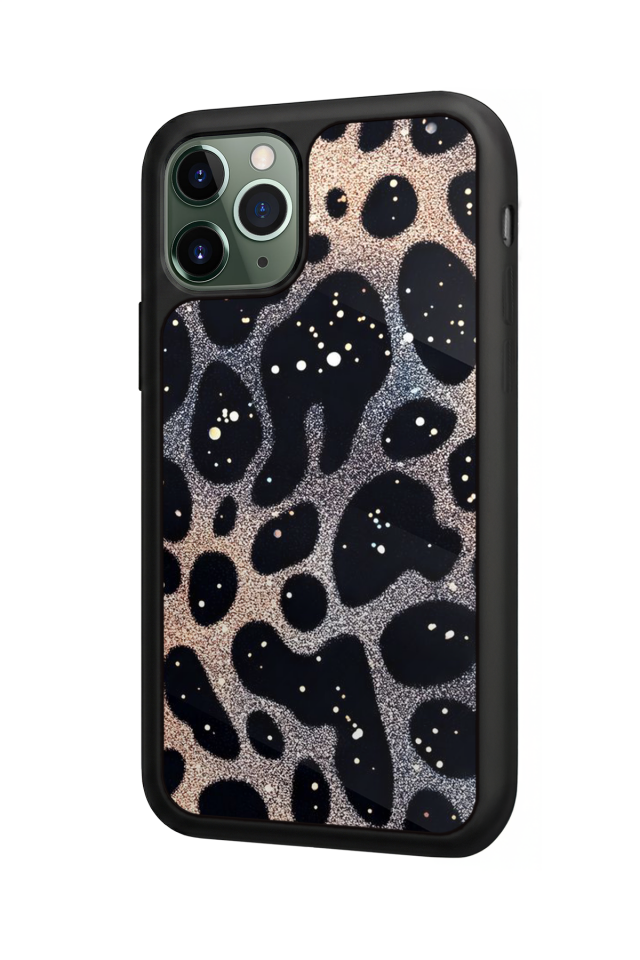 iPhone 11 Pro Max Uyumlu Hologram Leopar Tasarımlı Glossy Premium Kılıf