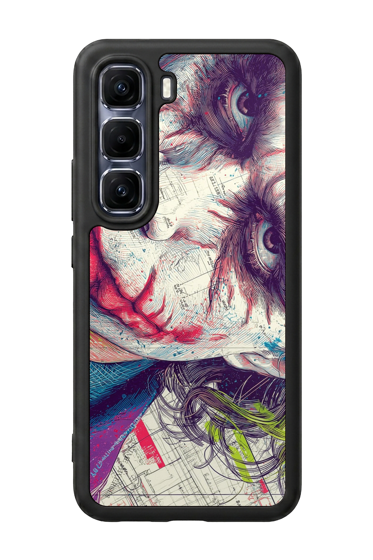 Infinix Hot 60 Pro Plus Uyumlu Joker Tasarımlı Glossy Premium Kılıf