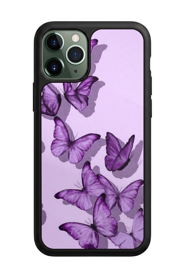 iPhone 11 Pro Uyumlu Kelebek Tasarımlı Glossy Premium Kılıf