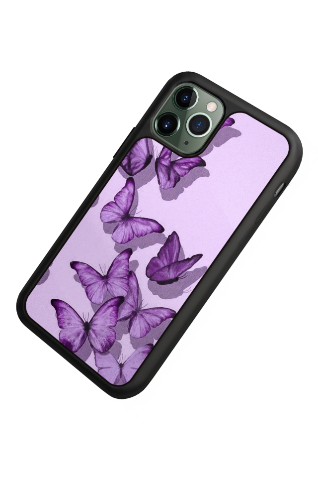 iPhone 11 Pro Uyumlu Kelebek Tasarımlı Glossy Premium Kılıf