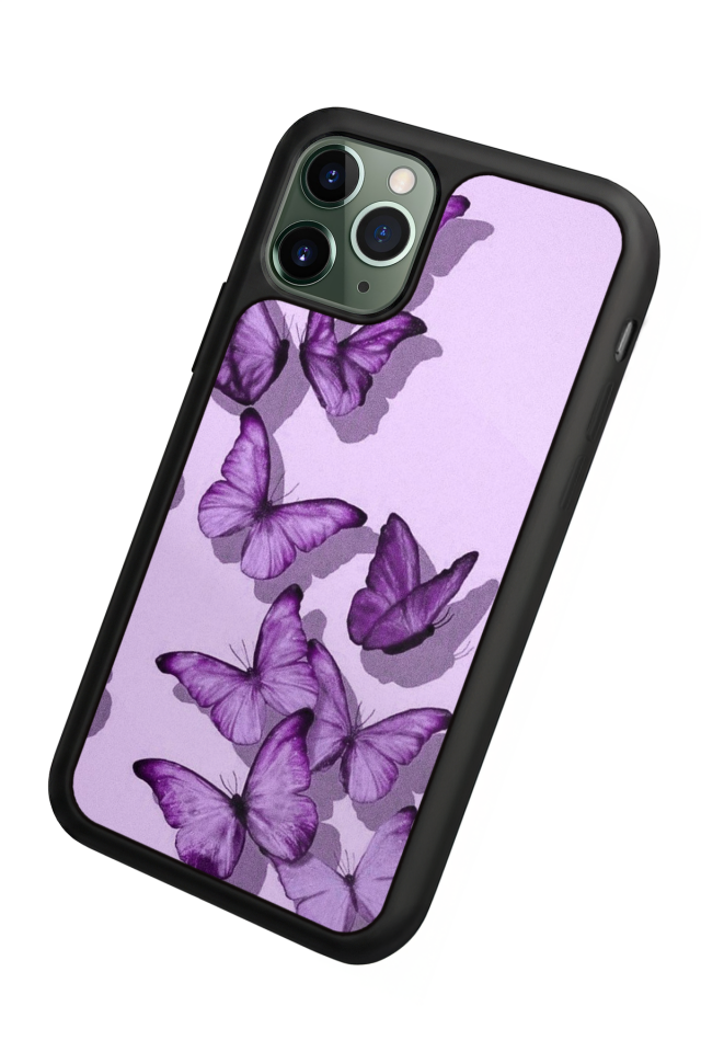 iPhone 11 Pro Uyumlu Kelebek Tasarımlı Glossy Premium Kılıf