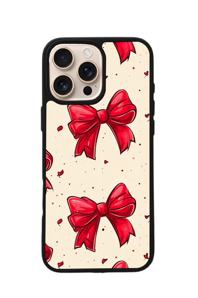 iPhone 15 Pro Max Uyumlu Kurdele Tasarımlı Glossy Premium Kılıf