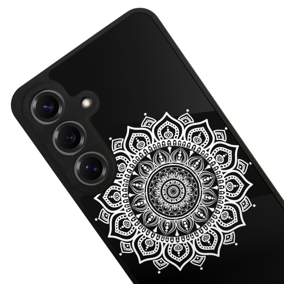 Samsung Galaxy S25 Uyumlu Mandala Tasarımlı Glossy Premium Kılıf