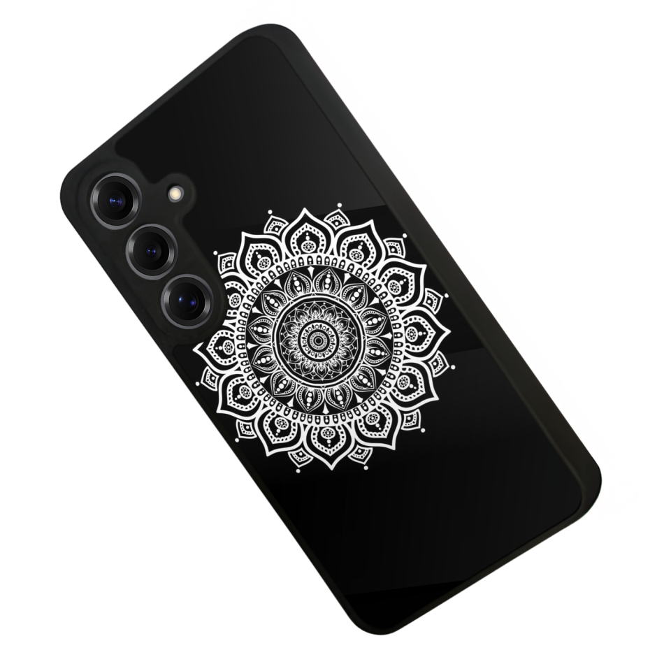 Samsung Galaxy S25 Uyumlu Mandala Tasarımlı Glossy Premium Kılıf