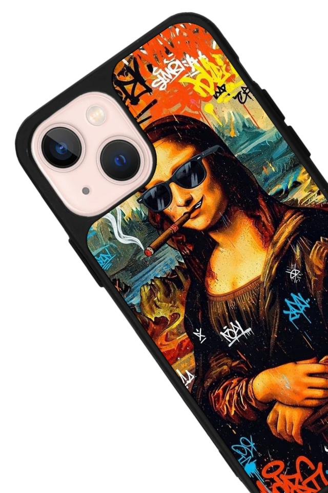 iPhone 15 Plus Uyumlu Monalisa Tasarımlı Glossy Premium Kılıf