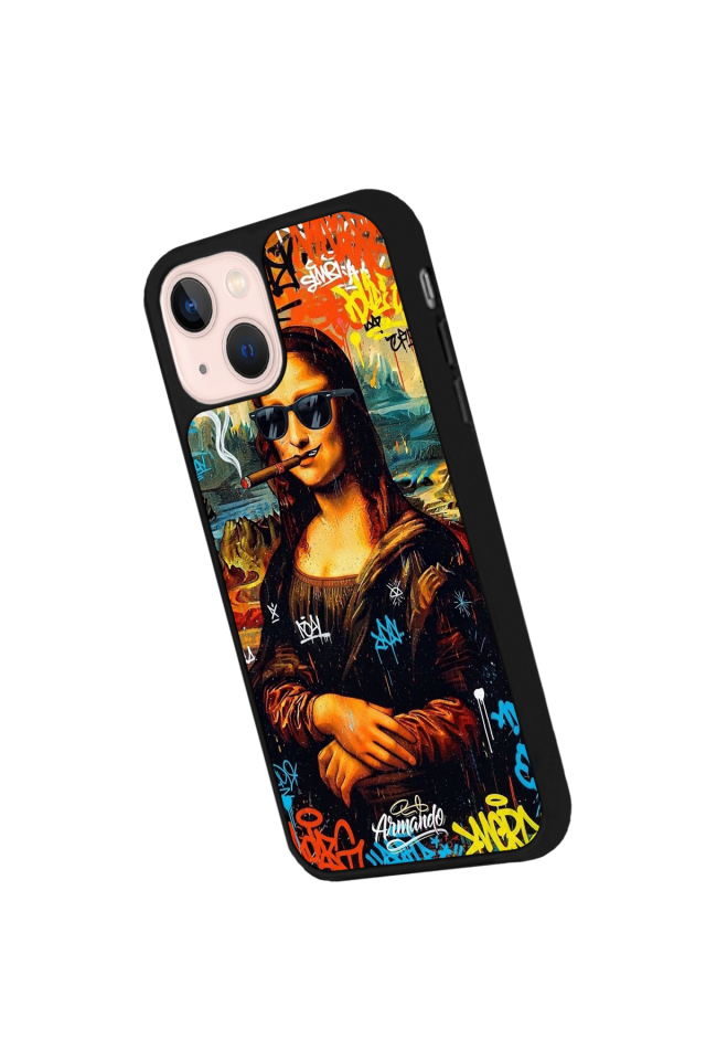 iPhone 15 Plus Uyumlu Monalisa Tasarımlı Glossy Premium Kılıf