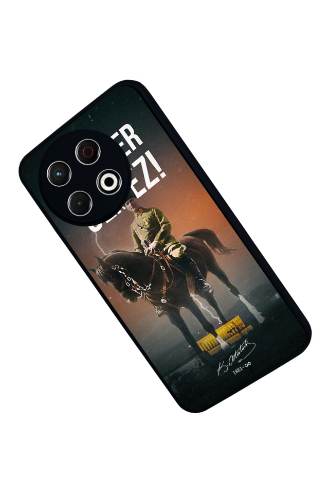Tecno Spark 30 Pro Uyumlu Mustafa Kemal Ataturk Tasarımlı Glossy Premium Kılıf