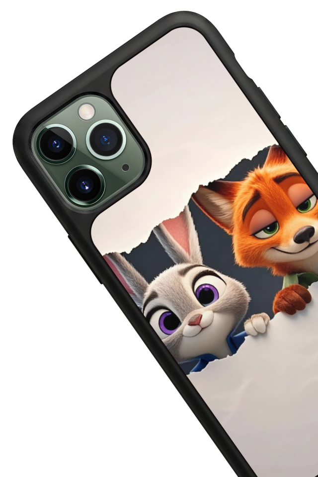 iPhone 11 Pro Max Uyumlu Zootropolis Tasarımlı Glossy Premium Kılıf