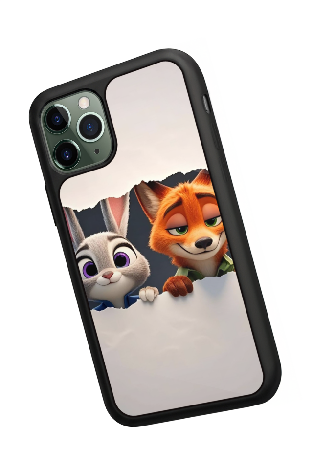 iPhone 11 Pro Max Uyumlu Zootropolis Tasarımlı Glossy Premium Kılıf