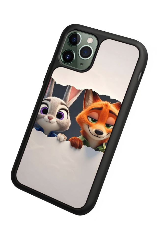 iPhone 11 Pro Max Uyumlu Zootropolis Tasarımlı Glossy Premium Kılıf