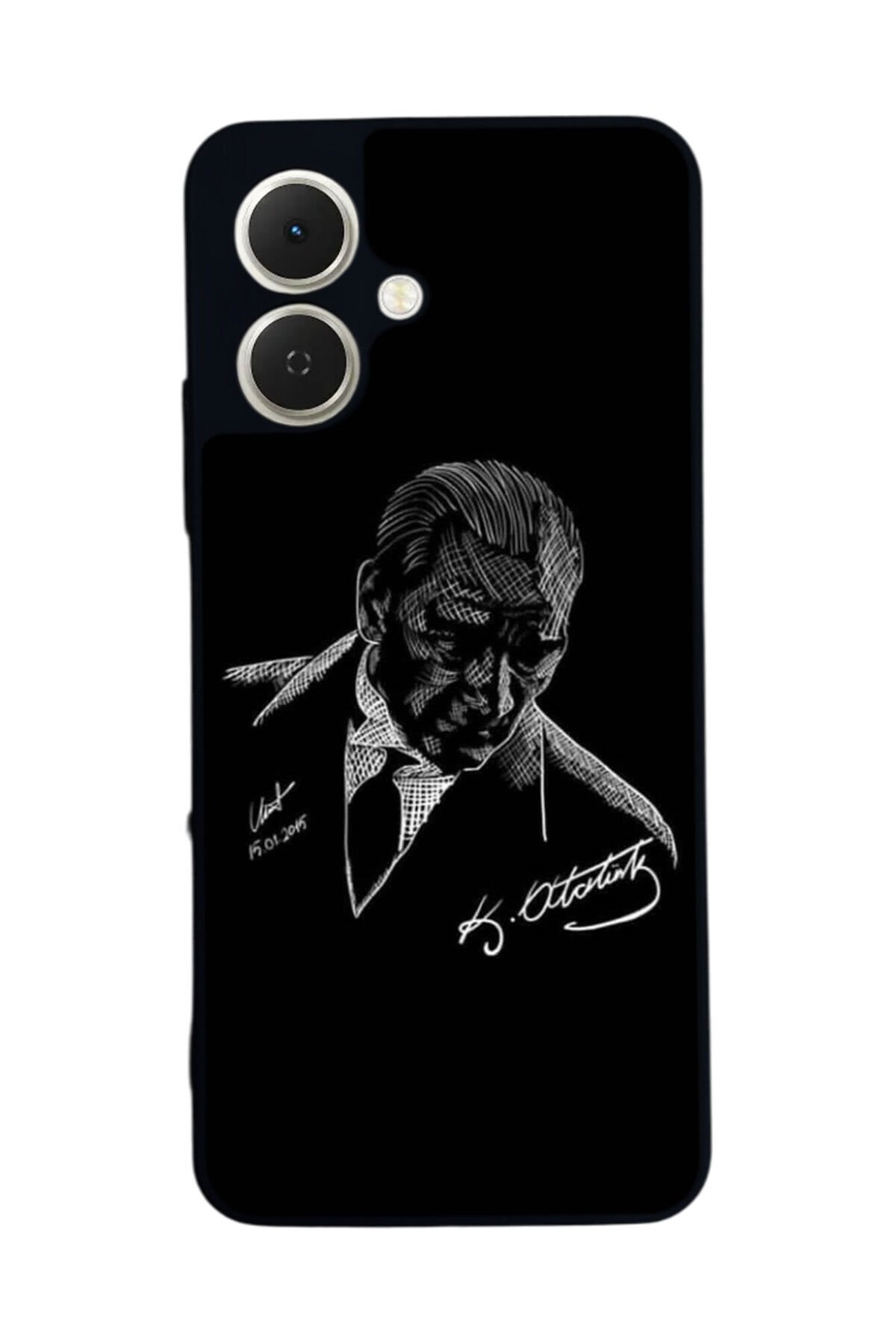 Tecno Spark GO 2 Uyumlu Mustafa Kemal Ataturk Tasarımlı Glossy Premium Kılıf
