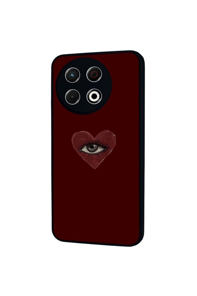 Tecno Spark 30 Pro Uyumlu Kalp Love Tasarımlı Glossy Premium Kılıf