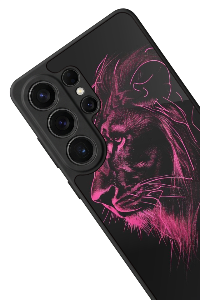 Samsung Galaxy S26 Ultra Uyumlu Aslan Tasarımlı Glossy Premium Kılıf