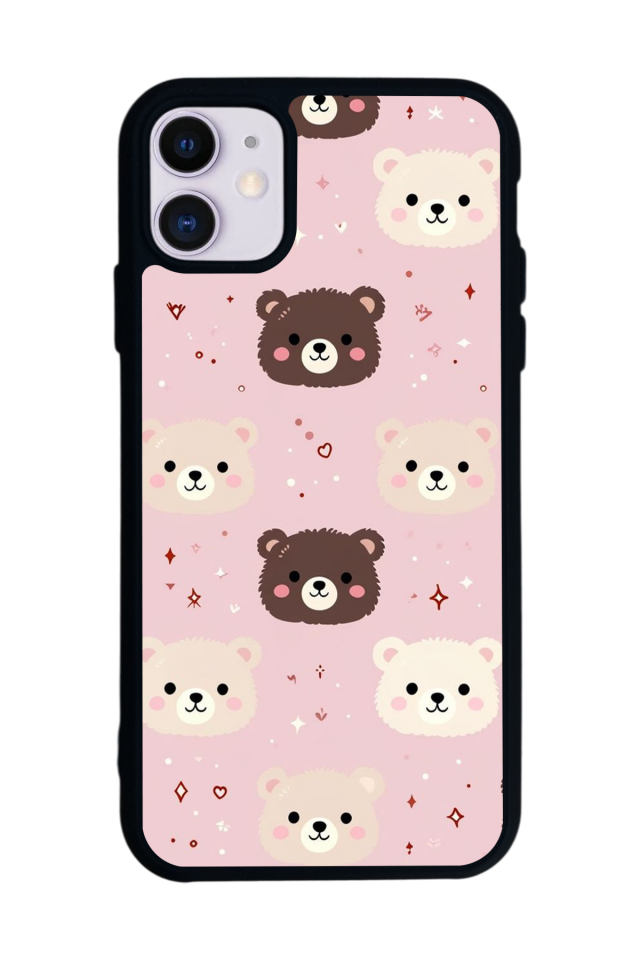 iPhone 11 Uyumlu Ayı Tasarımlı Glossy Premium Kılıf