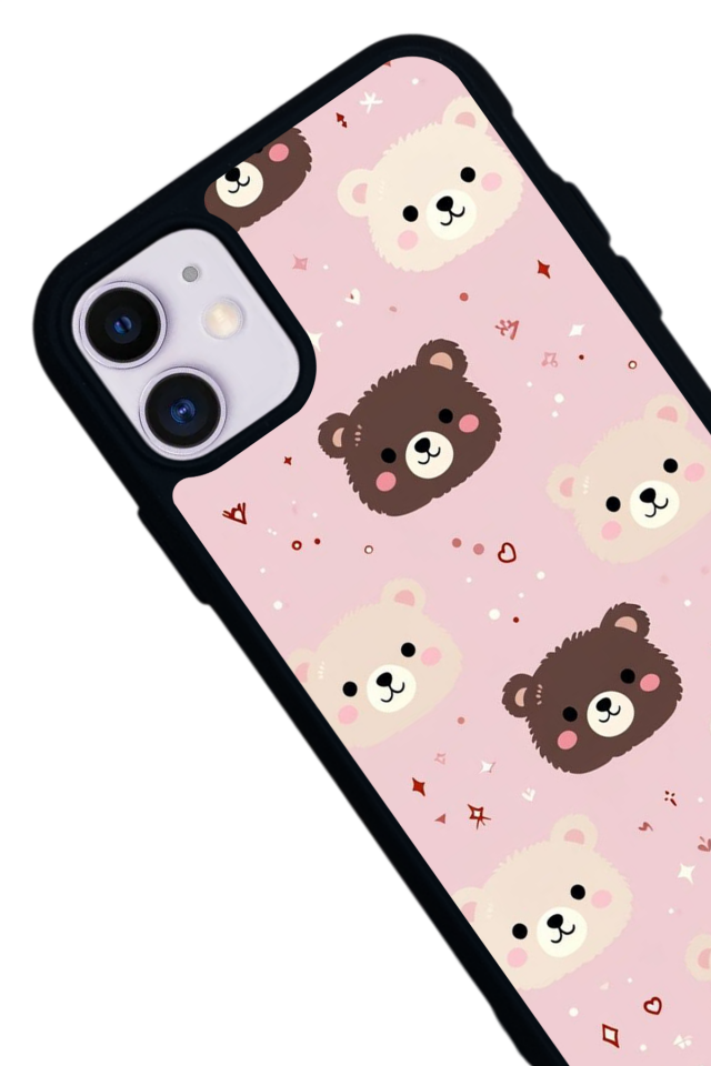 iPhone 11 Uyumlu Ayı Tasarımlı Glossy Premium Kılıf