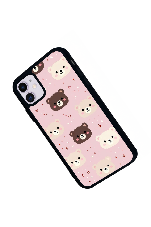 iPhone 11 Uyumlu Ayı Tasarımlı Glossy Premium Kılıf