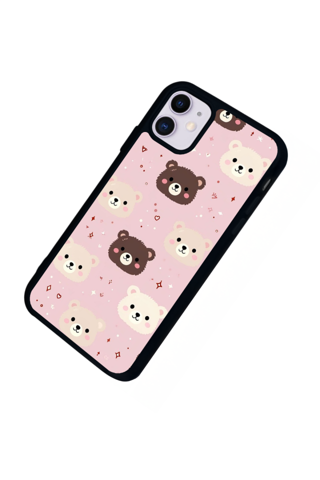 iPhone 11 Uyumlu Ayı Tasarımlı Glossy Premium Kılıf