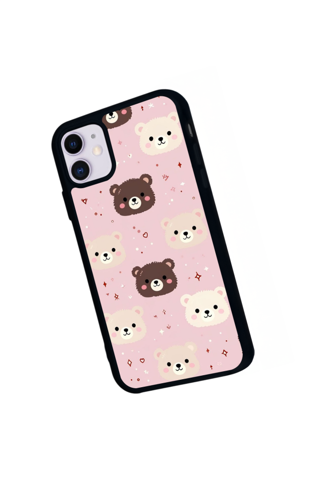 iPhone 11 Uyumlu Ayı Tasarımlı Glossy Premium Kılıf