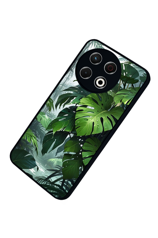 Tecno Spark 30 Pro Uyumlu Botanik Tasarımlı Glossy Premium Kılıf