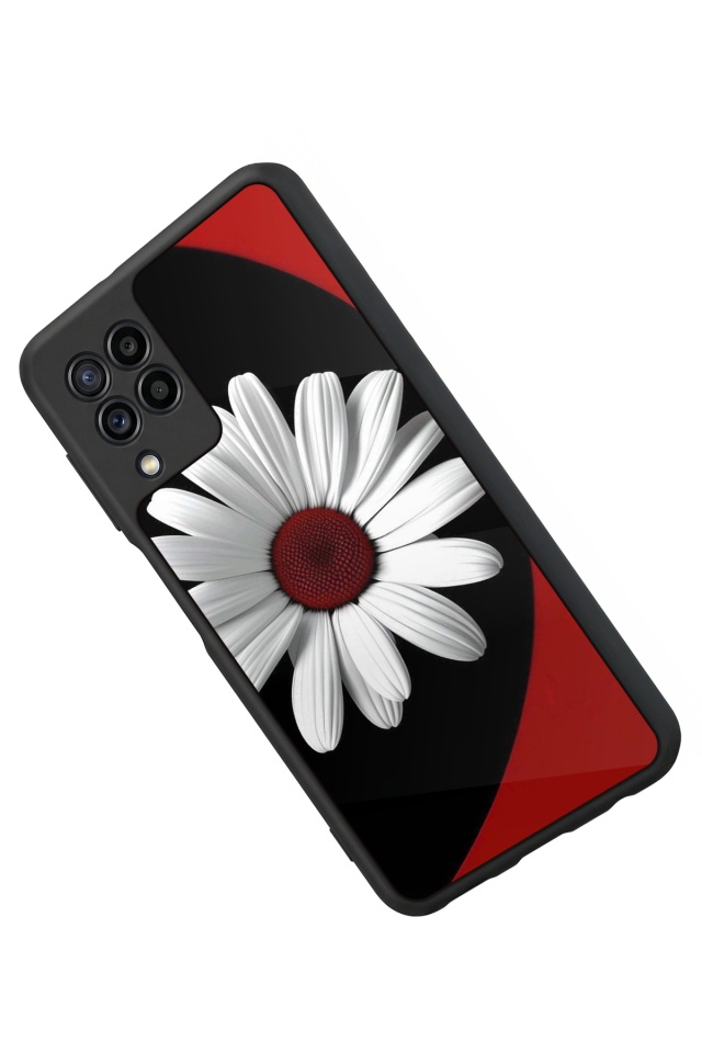 Samsung Galaxy M32 Uyumlu Cicek Tasarımlı Glossy Premium Kılıf