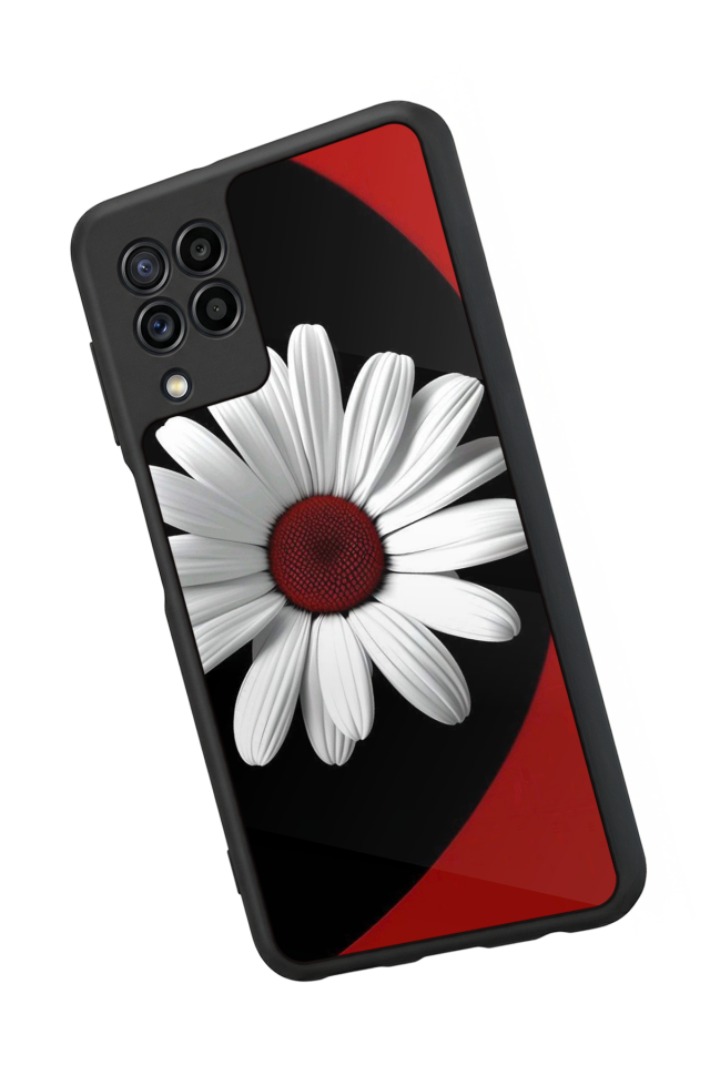 Samsung Galaxy M32 Uyumlu Cicek Tasarımlı Glossy Premium Kılıf