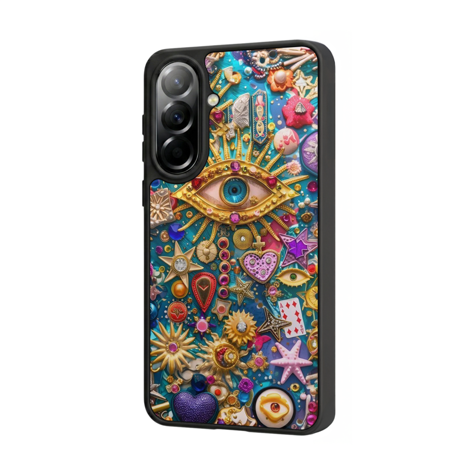 Samsung Galaxy A37 Uyumlu Göz Tasarımlı Glossy Premium Kılıf