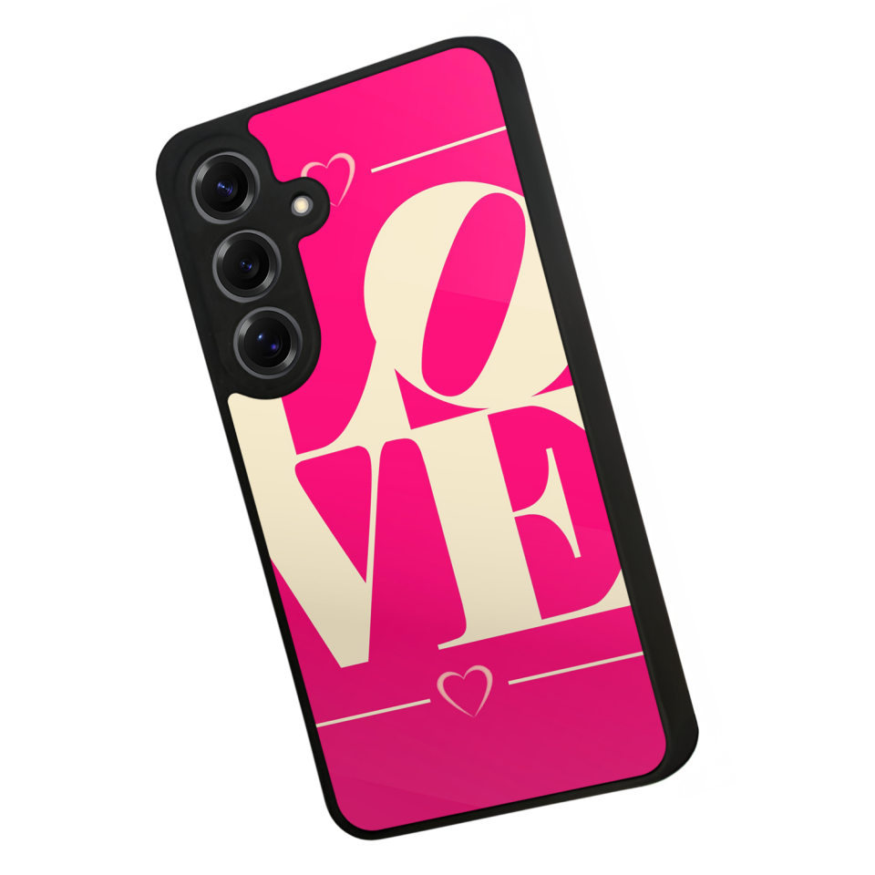 Samsung Galaxy S25 Uyumlu Love Tasarımlı Glossy Premium Kılıf