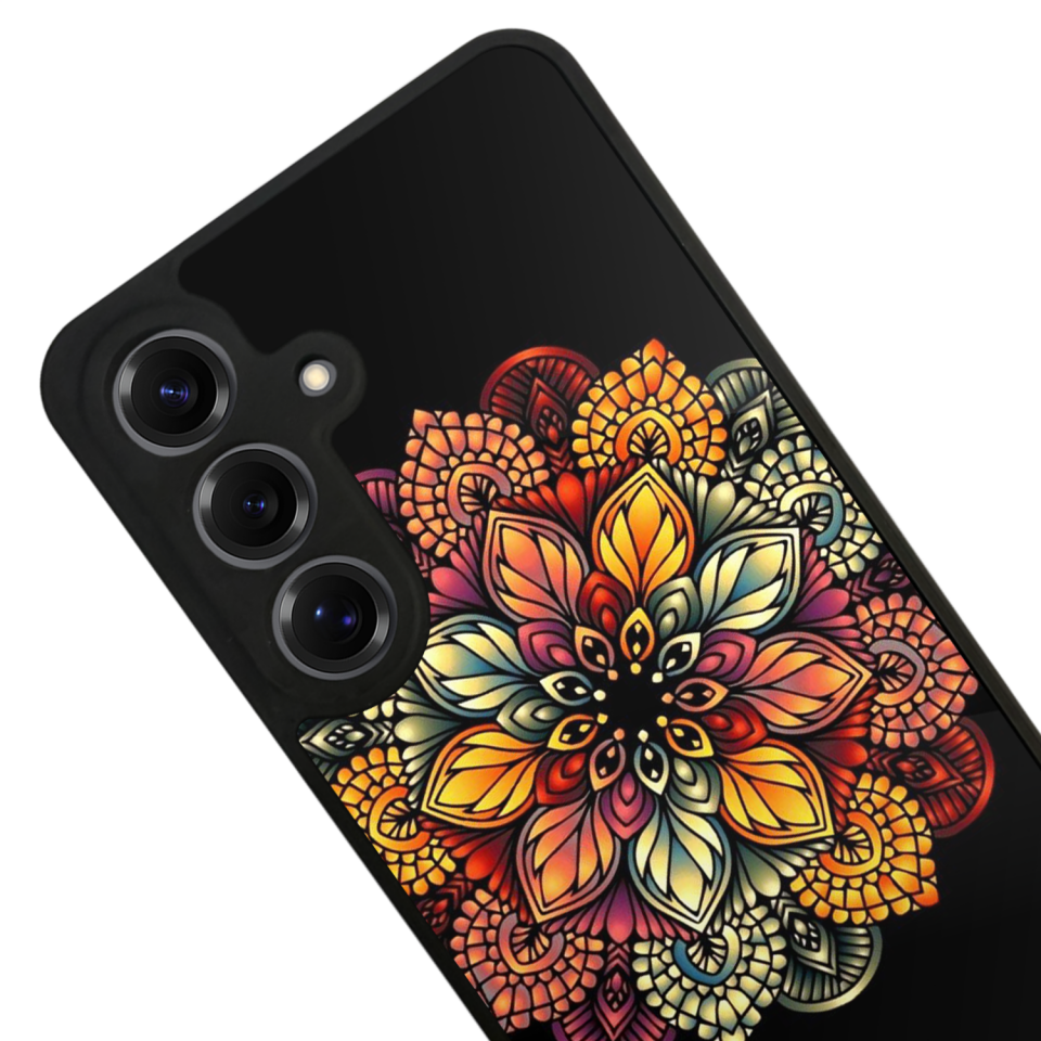 Samsung Galaxy S25 Uyumlu Mandala Tasarımlı Glossy Premium Kılıf