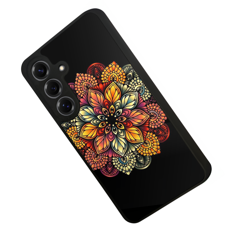 Samsung Galaxy S25 Uyumlu Mandala Tasarımlı Glossy Premium Kılıf