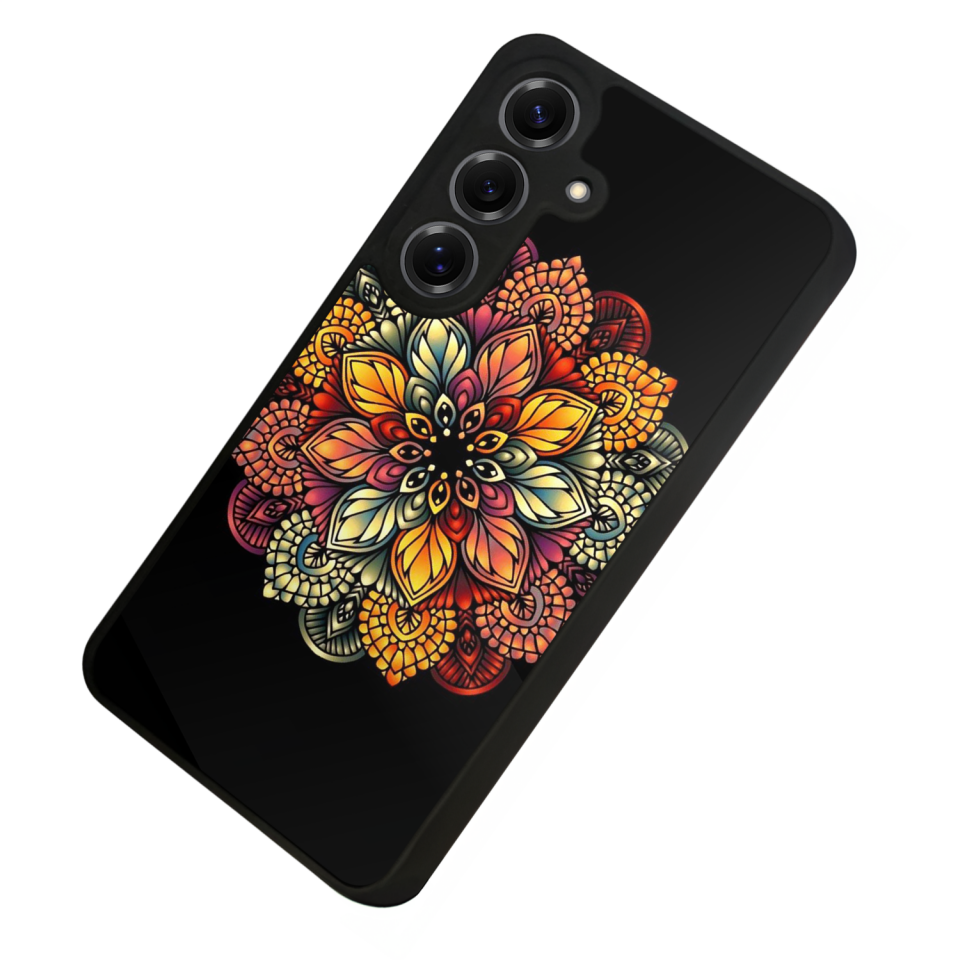 Samsung Galaxy S25 Uyumlu Mandala Tasarımlı Glossy Premium Kılıf