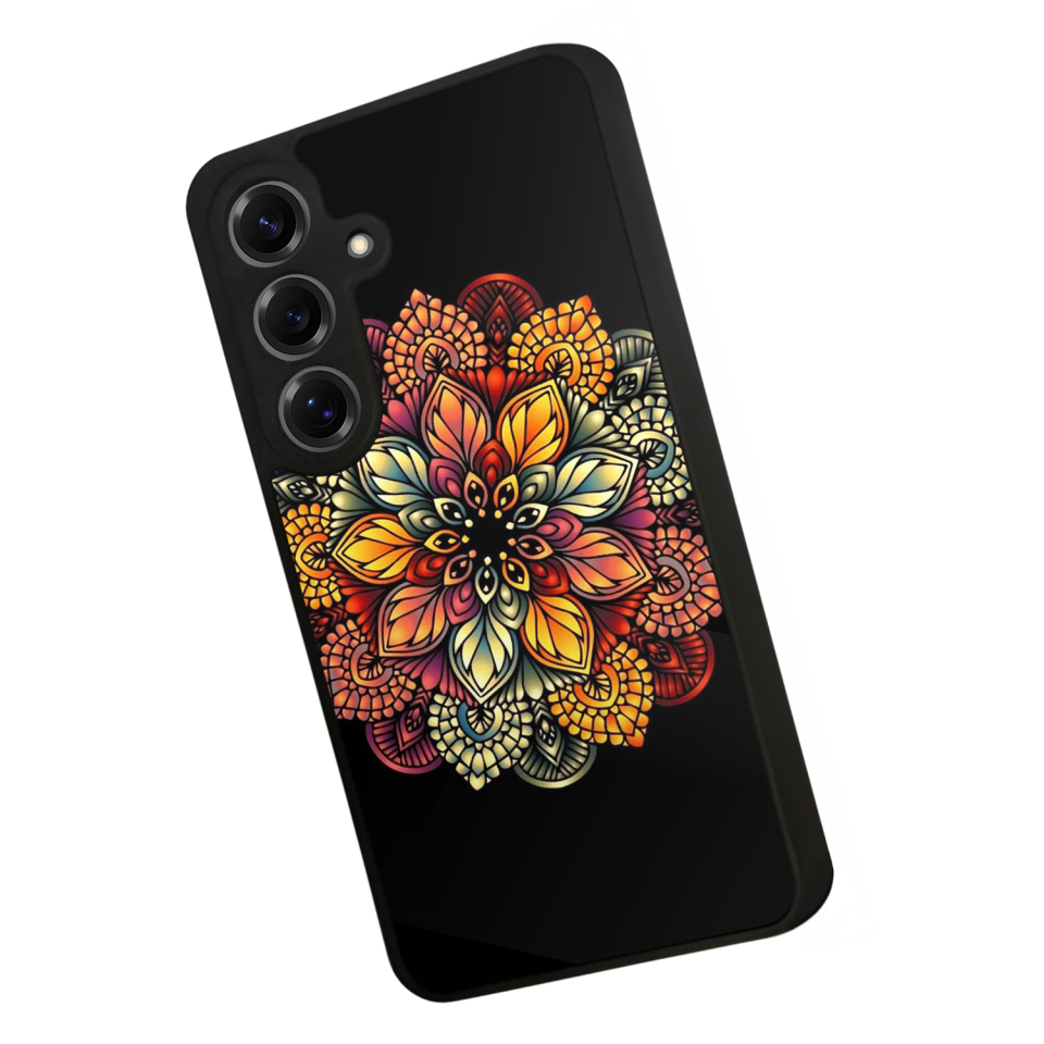 Samsung Galaxy S25 Uyumlu Mandala Tasarımlı Glossy Premium Kılıf
