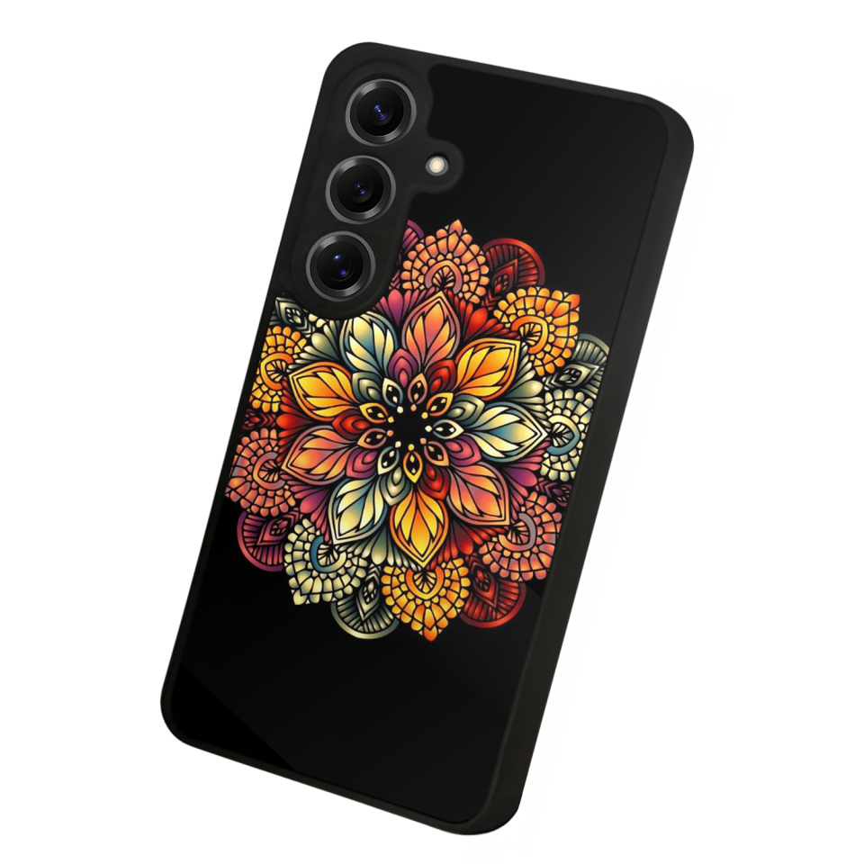 Samsung Galaxy S25 Uyumlu Mandala Tasarımlı Glossy Premium Kılıf