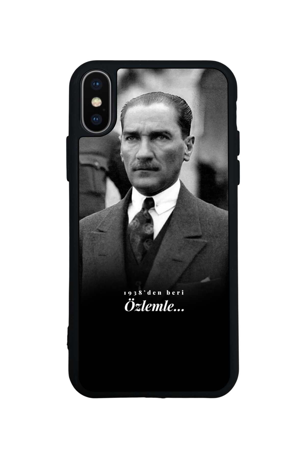 iPhone X/ XS Uyumlu Mustafa Kemal Ataturk Tasarımlı Glossy Premium Kılıf