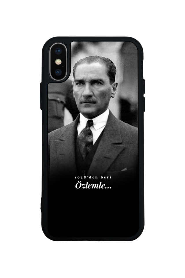 iPhone X/ XS Uyumlu Mustafa Kemal Ataturk Tasarımlı Glossy Premium Kılıf