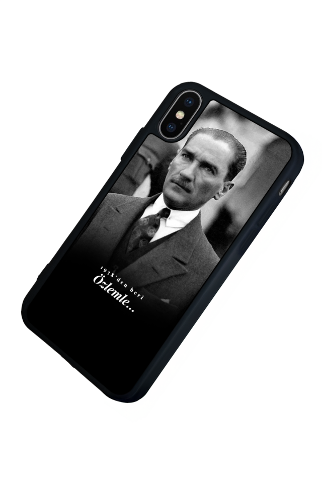 iPhone X/ XS Uyumlu Mustafa Kemal Ataturk Tasarımlı Glossy Premium Kılıf