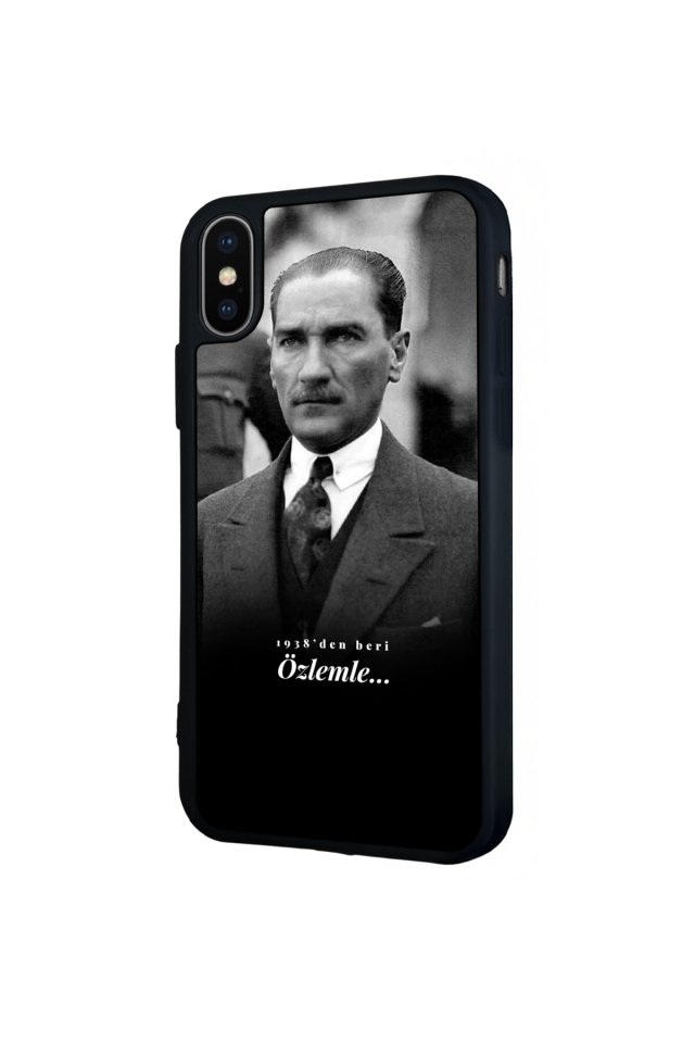 iPhone X/ XS Uyumlu Mustafa Kemal Ataturk Tasarımlı Glossy Premium Kılıf