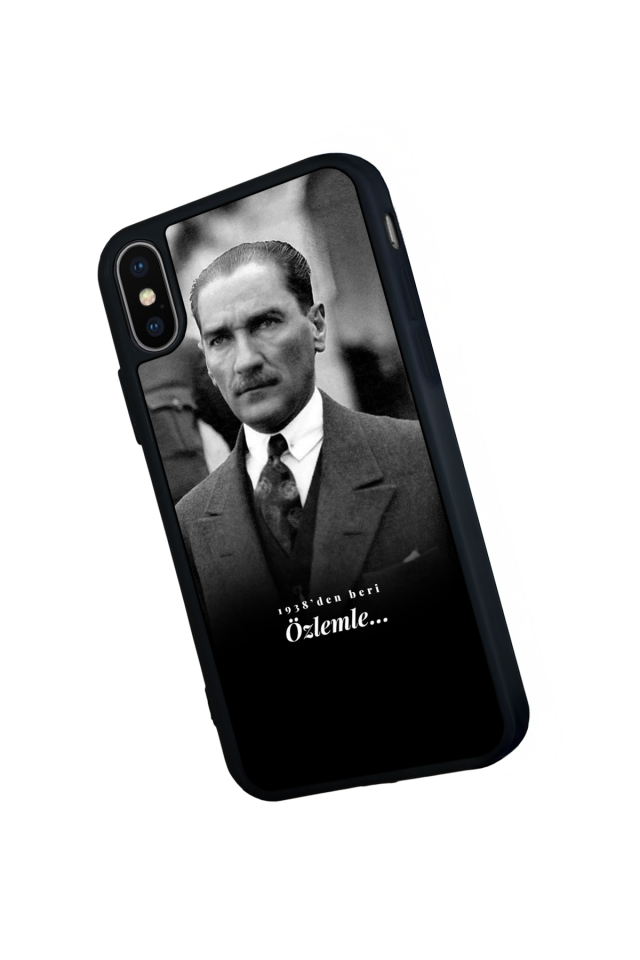 iPhone X/ XS Uyumlu Mustafa Kemal Ataturk Tasarımlı Glossy Premium Kılıf