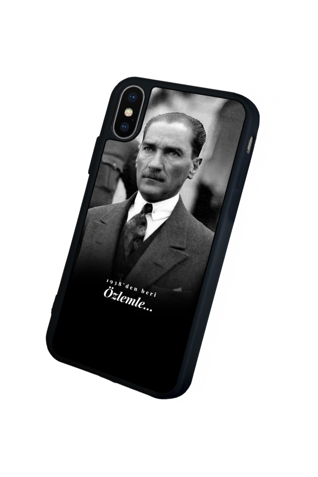 iPhone X/ XS Uyumlu Mustafa Kemal Ataturk Tasarımlı Glossy Premium Kılıf