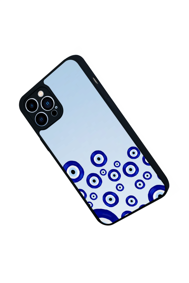 iPhone 12 Pro Max Uyumlu Nazar Tasarımlı Glossy Premium Kılıf