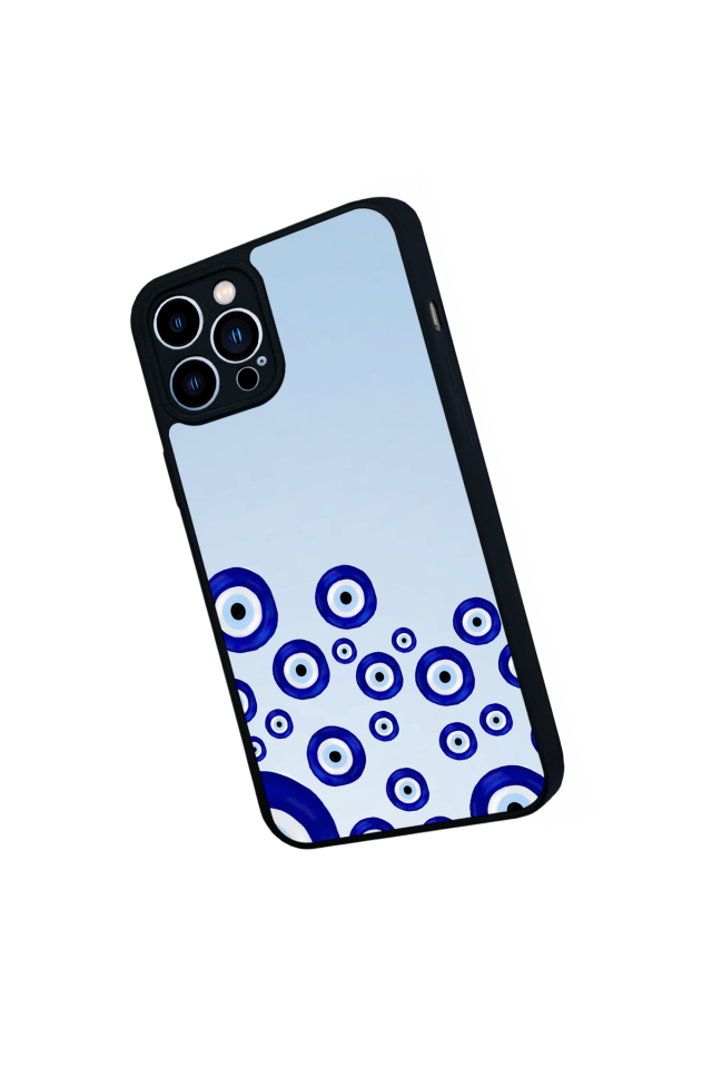 iPhone 12 Pro Max Uyumlu Nazar Tasarımlı Glossy Premium Kılıf