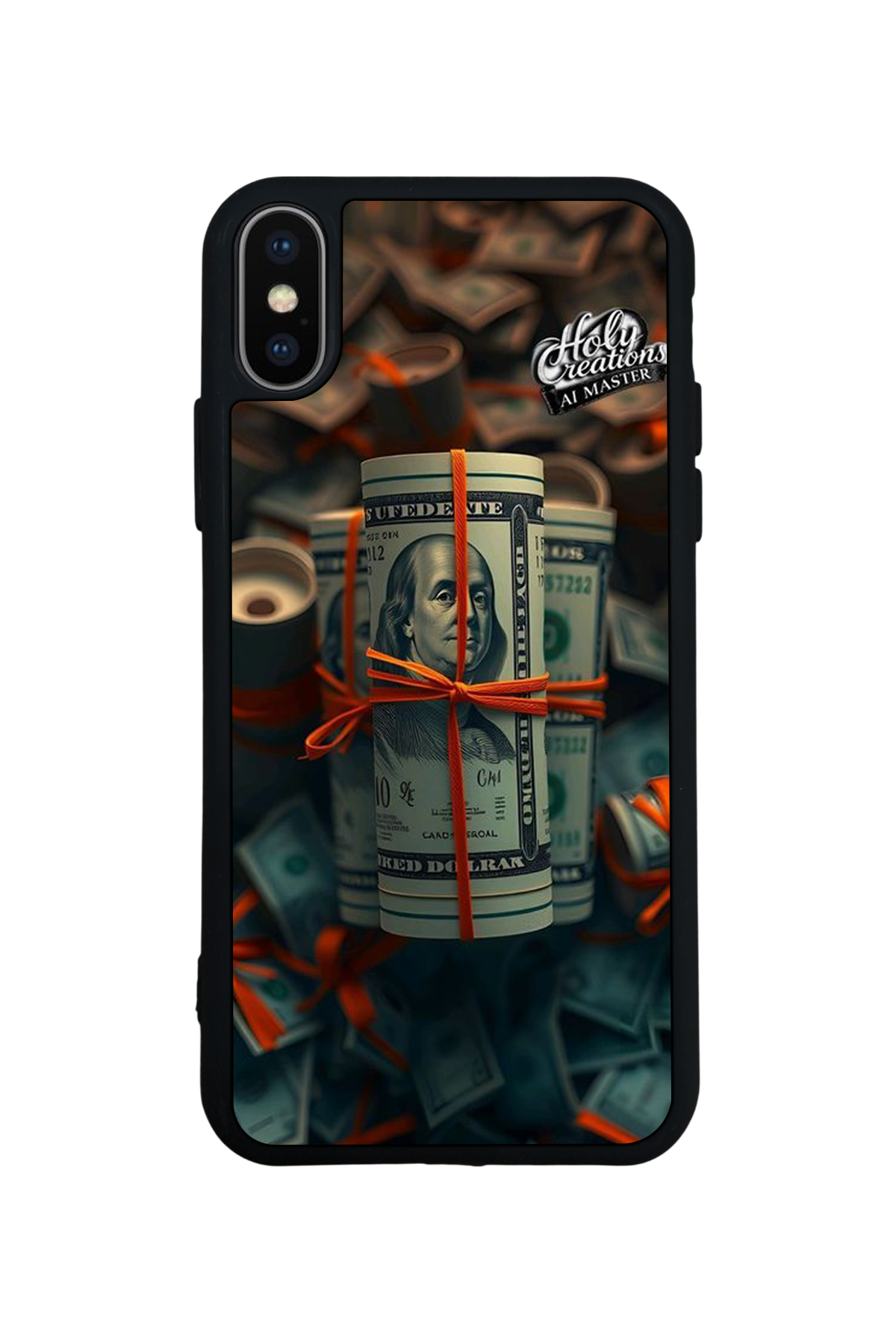 iPhone XS Max Uyumlu Para Tasarımlı Glossy Premium Kılıf