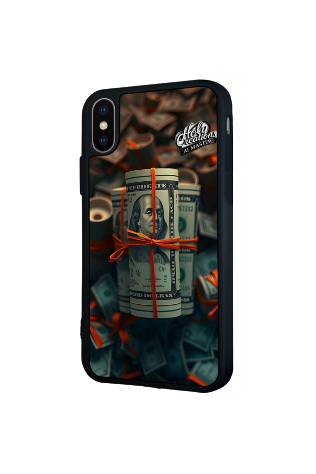 iPhone XS Max Uyumlu Para Tasarımlı Glossy Premium Kılıf