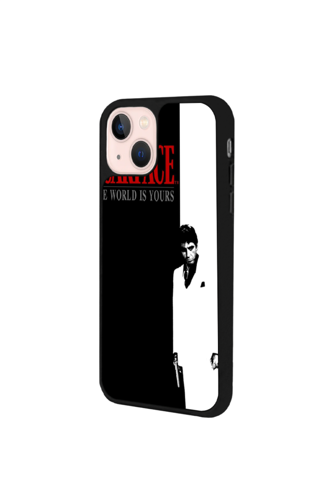 iPhone 13/14 Uyumlu Scarface Tasarımlı Glossy Premium Kılıf