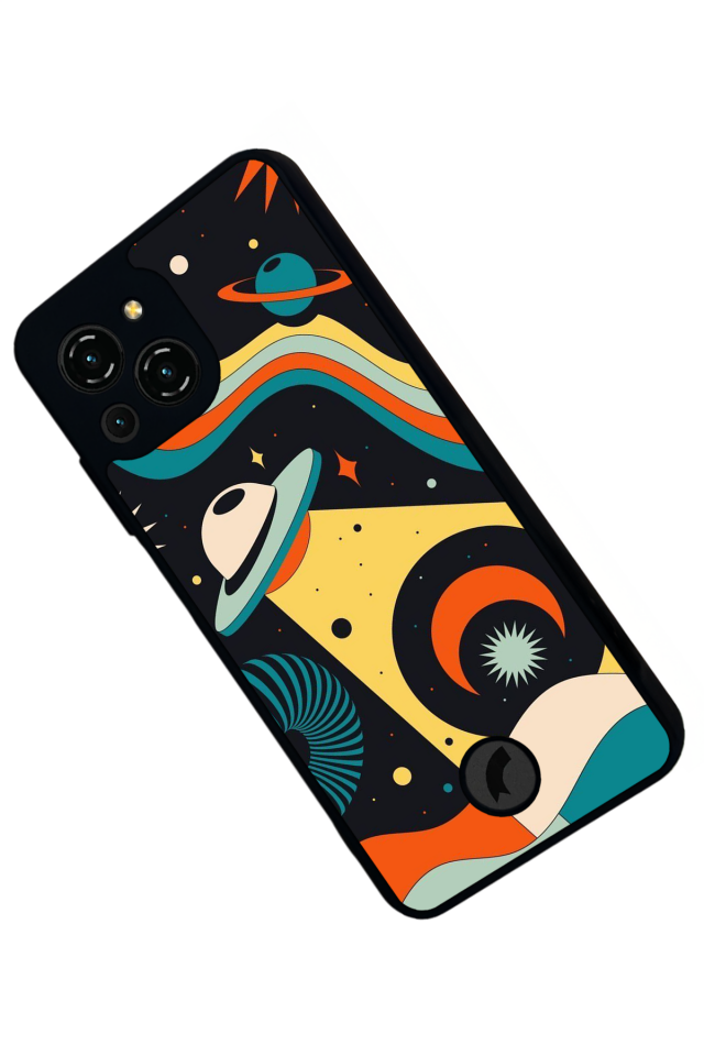 Reeder S23 Pro Max Uyumlu Uzay Tasarımlı Glossy Premium Kılıf