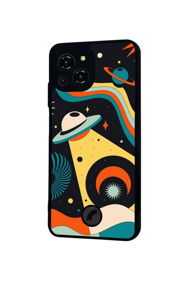 Reeder S23 Pro Max Uyumlu Uzay Tasarımlı Glossy Premium Kılıf